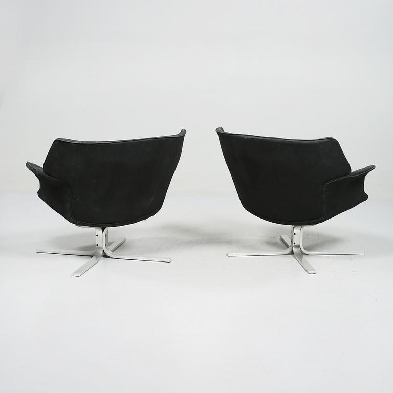 FÅTÖLJER, ett par, ur serien "Ørestad", Erik Ole Jørgensen, Dux, 1960-tal.