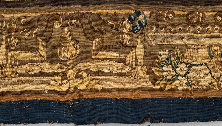 A tapestry, "Verdure", tapestry weave, ca 312-318 x 302-307 cm, Aubusson around 1700-first half of the 18th century.
