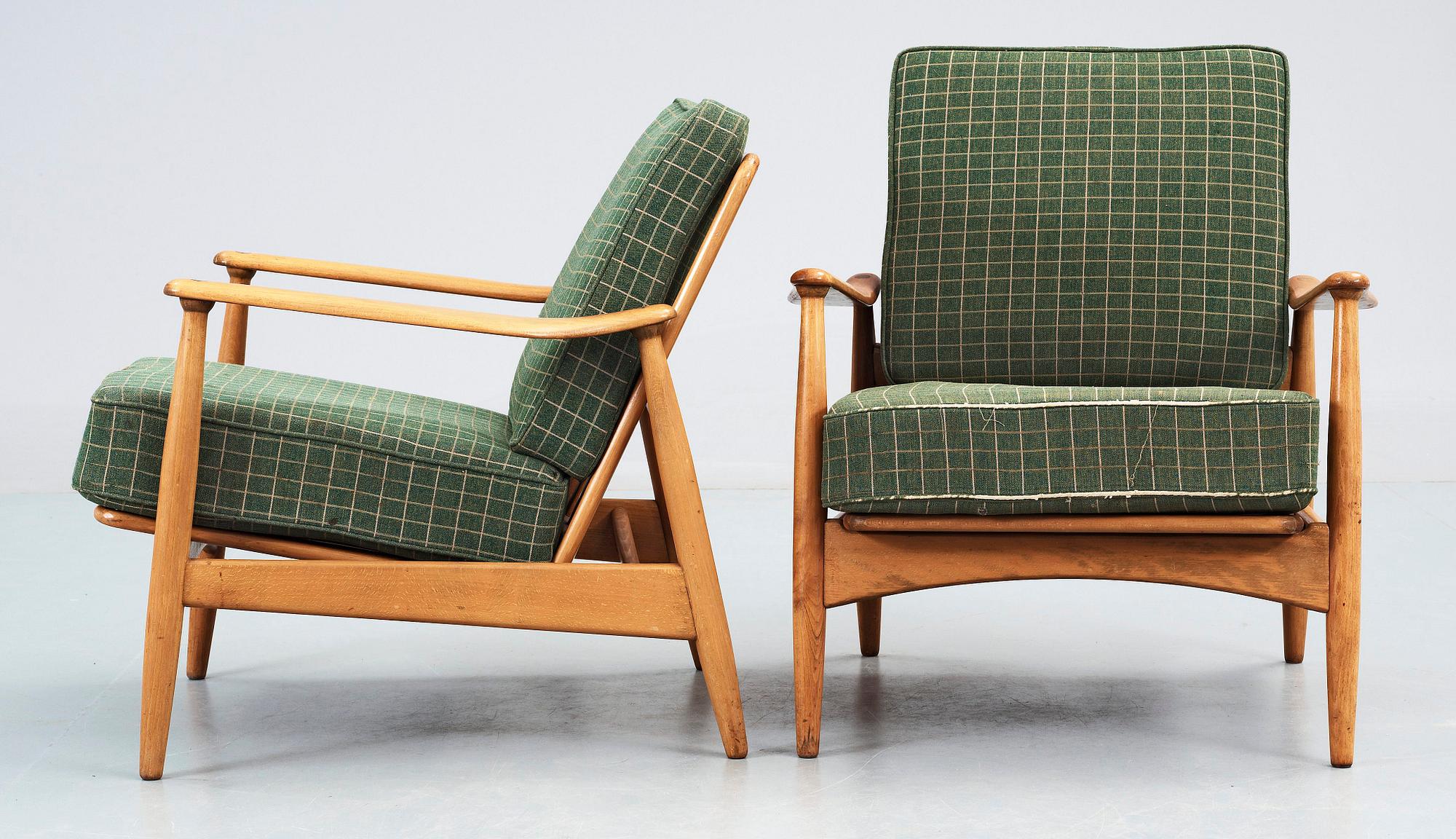 FÅTÖLJER, ett par, 1950/60-tal.