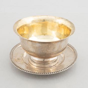 Carl Wilhelm Troselius, a parcel-gilt silver bowl, Stockohlm, 1833.