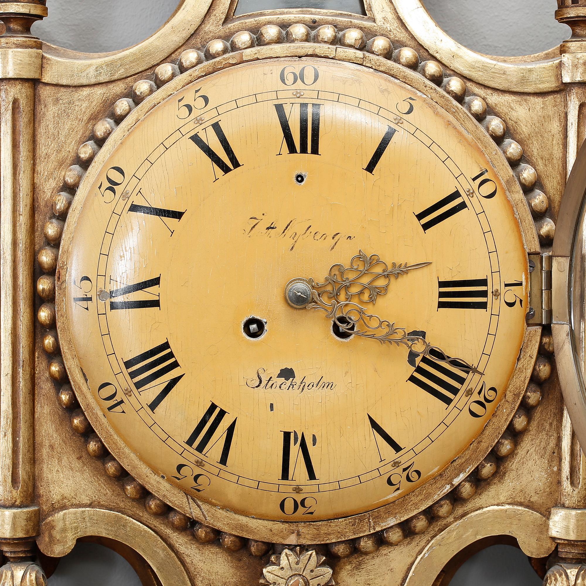 VÄGGPENDYL, gustaviansk stil, 1900-talets början.