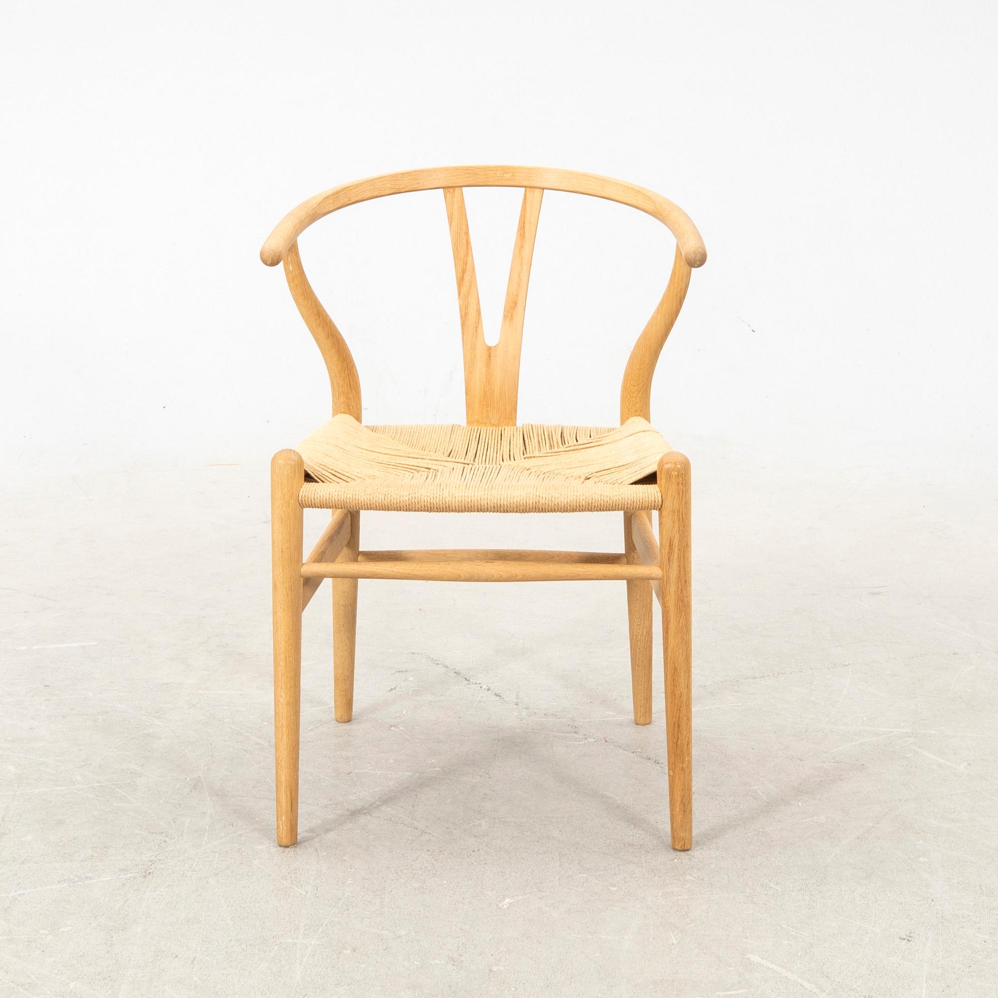Hans J Wegner, karmstol, "CH 24"/ "Y-stolen", Carl Hansen & Son, Odense, Danmark, numrerad.