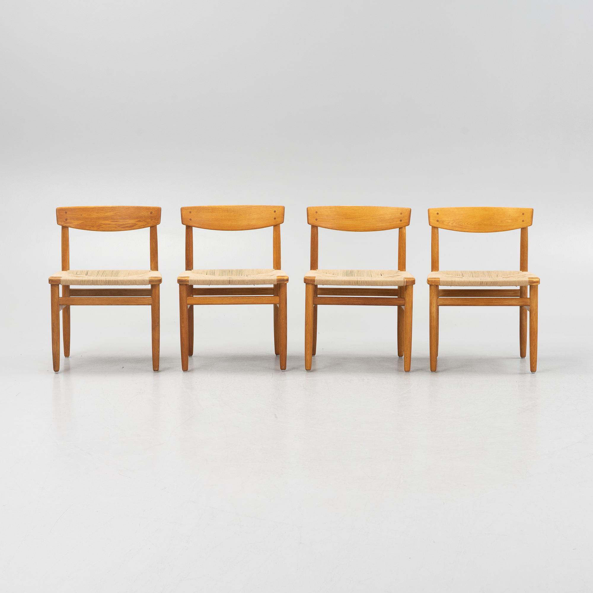 Børge Mogensen, four 'Öresund' chairs, AB Karl Andersson & Söner.