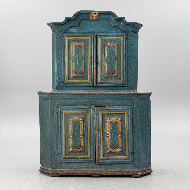 A painted late Baroque cabinet, 18th century.