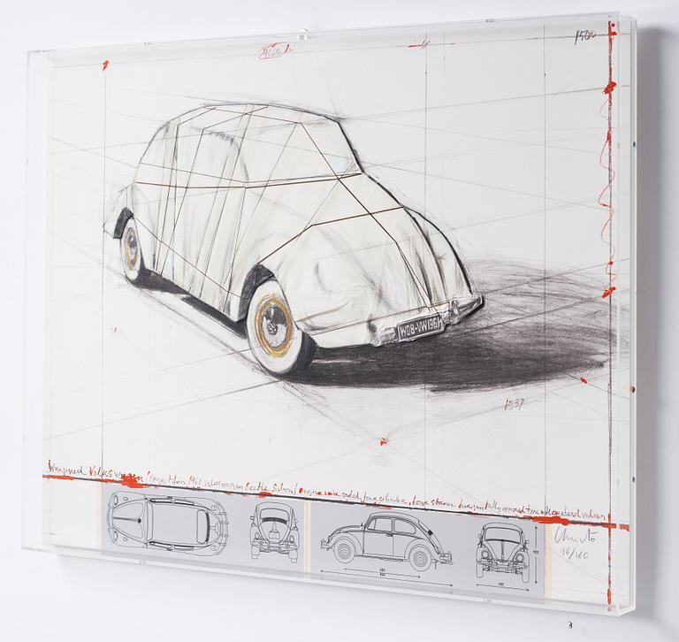 Christo & Jeanne-Claude, "Wrapped Volkswagen (Project for 1961 Volkswagen Beetle Saloon)".