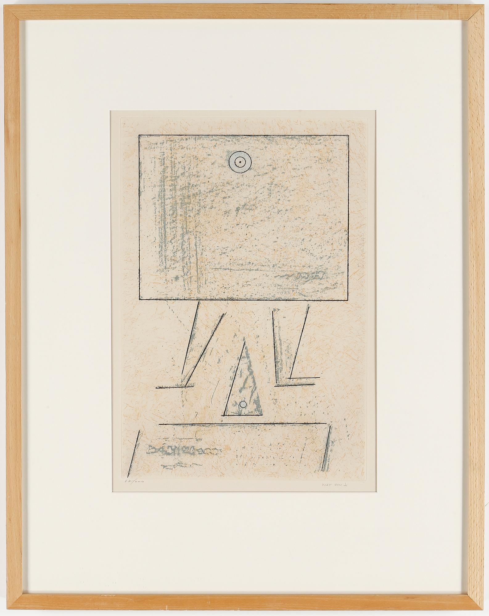 MAX ERNST , etsning och akvatint, signerad och numrerad 67/100.