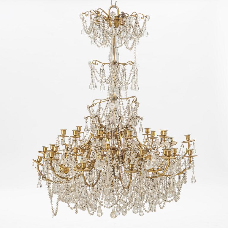 A large chandelier, late 19th Century.