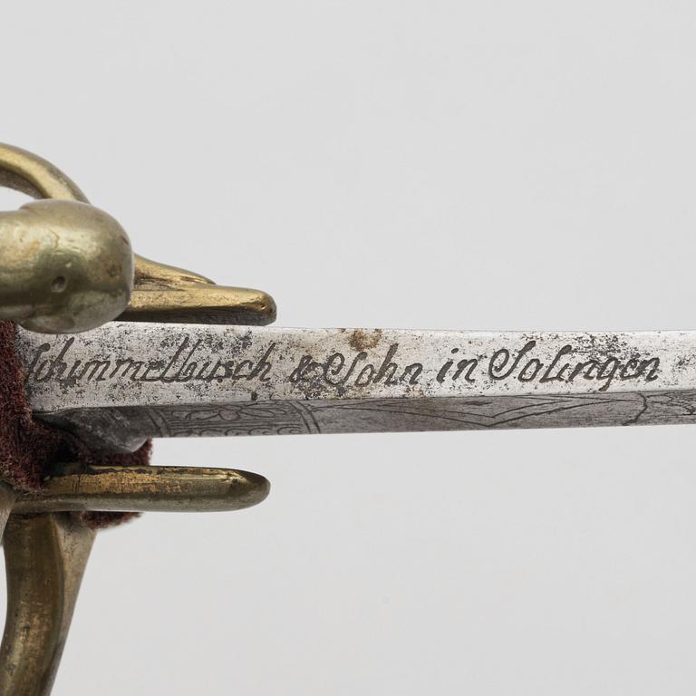 Saber, German, for officer, Schimmelbusch & Sohn, Solingen, early 19th century.