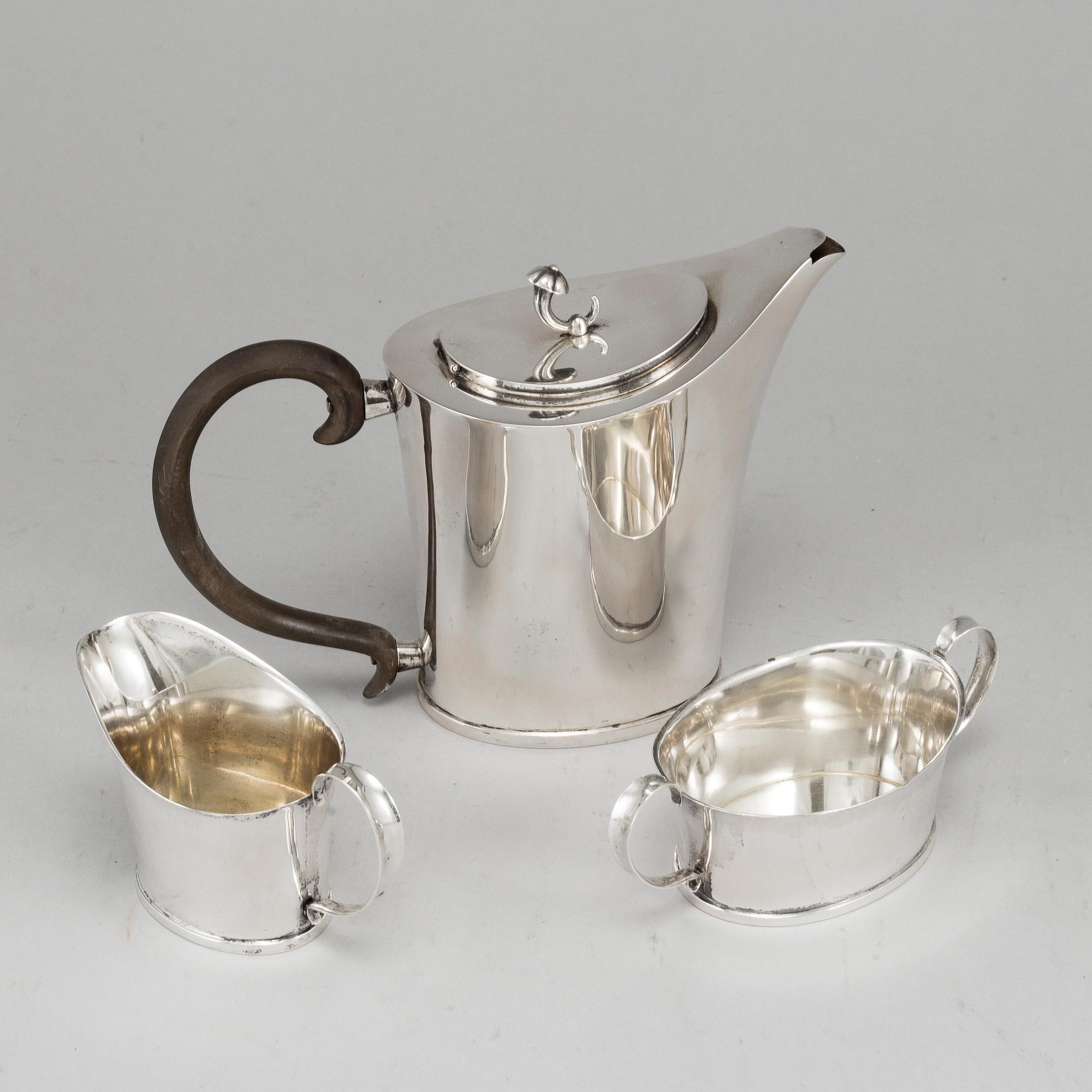 ELIS BERGH, A silver coffee service from CG Hallberg, Stockholm, 1934-7.