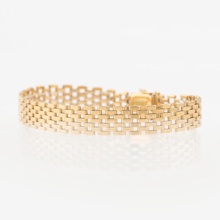 Bracelet, 18K gold, corridor link.