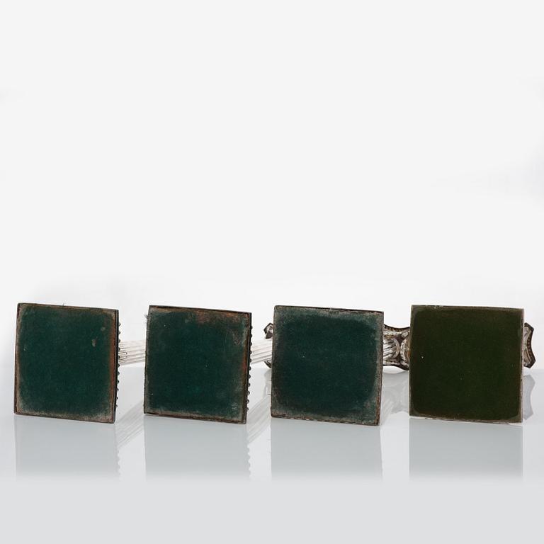 J.Hoyland & Co., ljusstakar, 4 st, silver, Sheffield 1773.