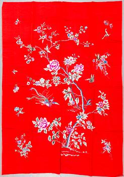 three peises of chinese silk embroiderys/rolls, oround the mid of the 20th century.