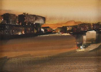 Lars Lerin, "Agadir, kväll".