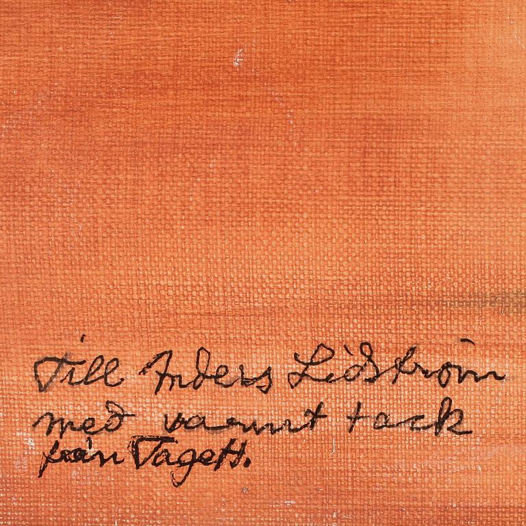 TAGE HEDQVIST, olja på duk. Signerad med dedikation.