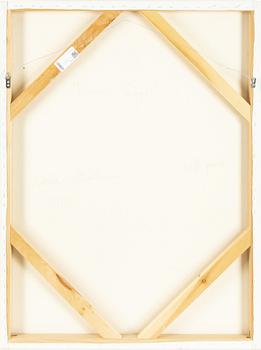 Malin Abrahamsson, diptych, acrylic and paper on canvas, signed and dated 2006 verso.