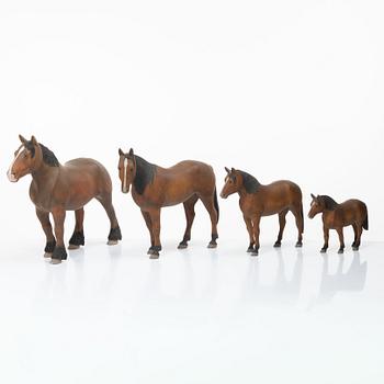Erik Hallqvist, sculptures, 4 pcs, Undersvik, Hälsingland.