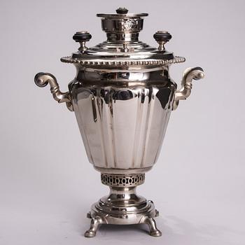 SAMOVAR, förnicklad, fabriken Vorontsov, Tula Ryssland 1900-talets början.