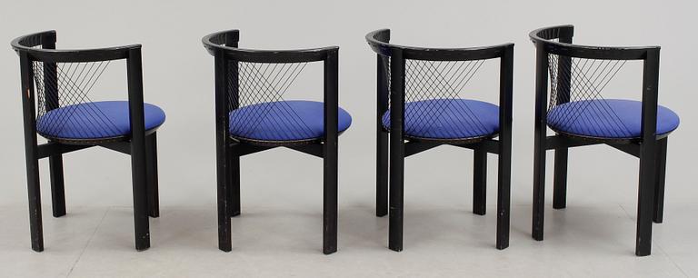 STOLAR, 8st, "String Chair", Niels Jörgen Haugesen, Danmark, 1970-tal.