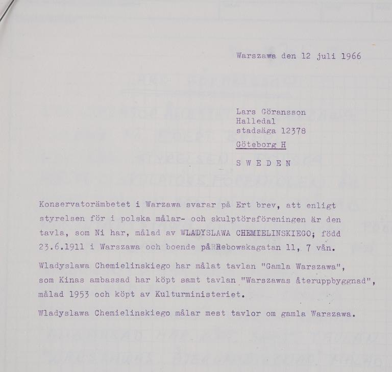 Wladyslaw Chmielinski, Slädfärd.