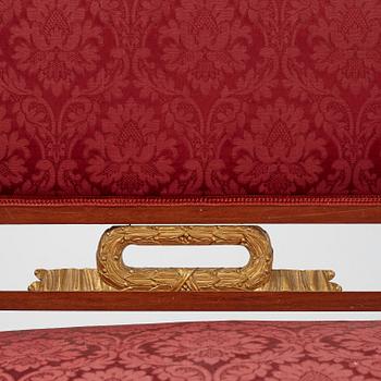 An empire style sofa, ca 20th Century.