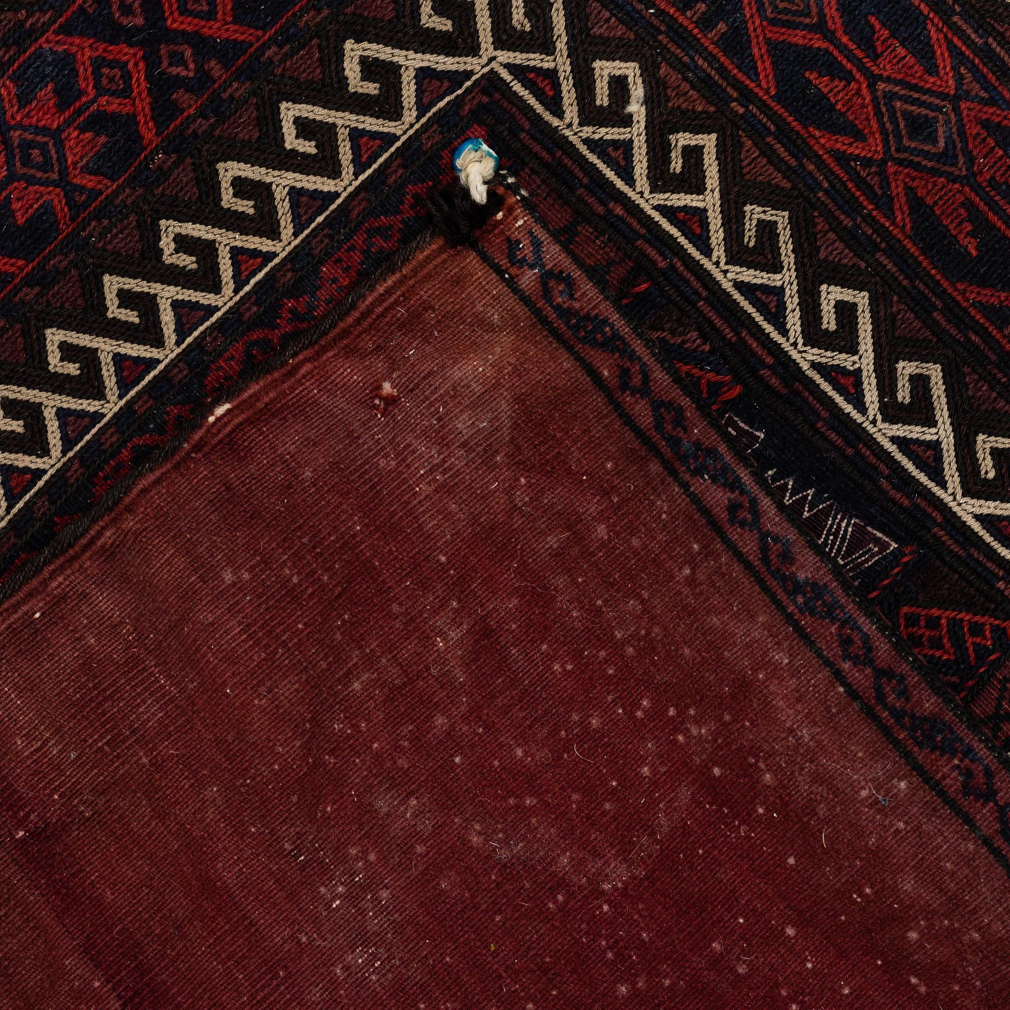 A Baluch saddlebag, probably, circa 178 x 73,5 cm.