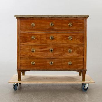 A late gustavian chest of drawers.