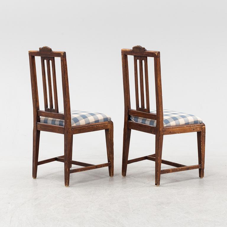 A pair of Gustavian chairs, second half of the 20th Century.