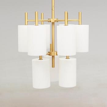 TAKLAMPA, "Candus Cylinder", Uno Kristiansson, Luxus, 1900-talets andra hälft. Höjd ca 164 cm.