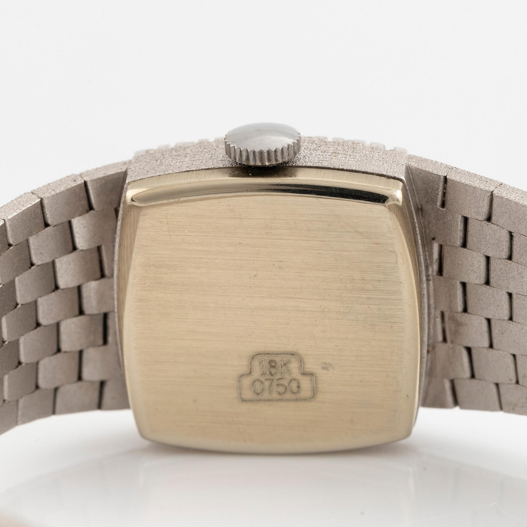 Wristwatch, 18K white gold, 18,5 mm.