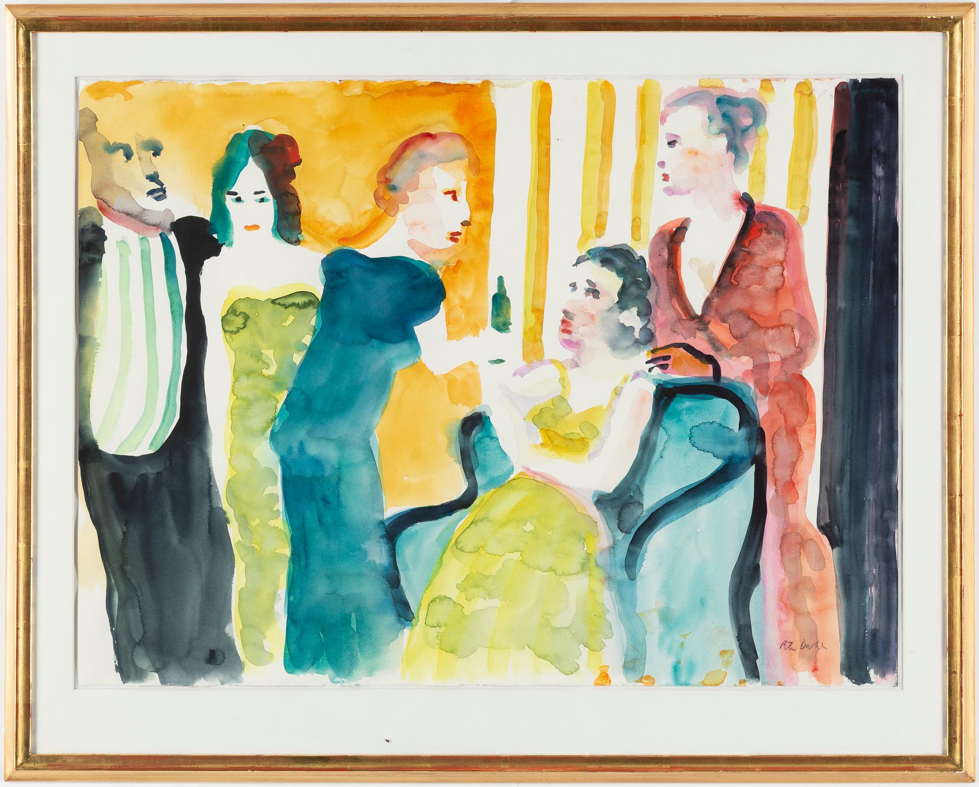 PETER DAHL, watercolour, signed.