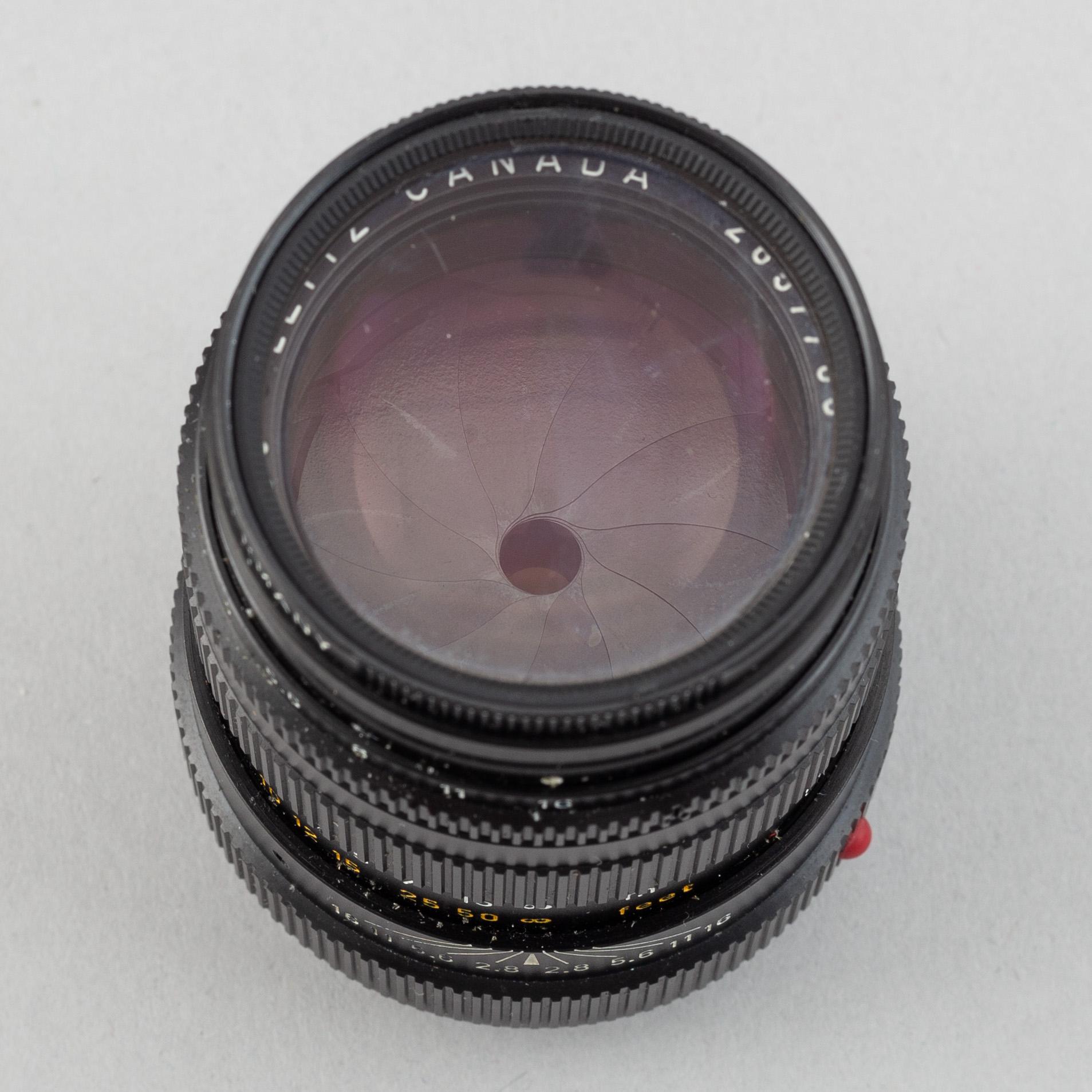 Leitz Canada, Tele-Elmarit 1:2,8/90mm, no 2657760, 1973.