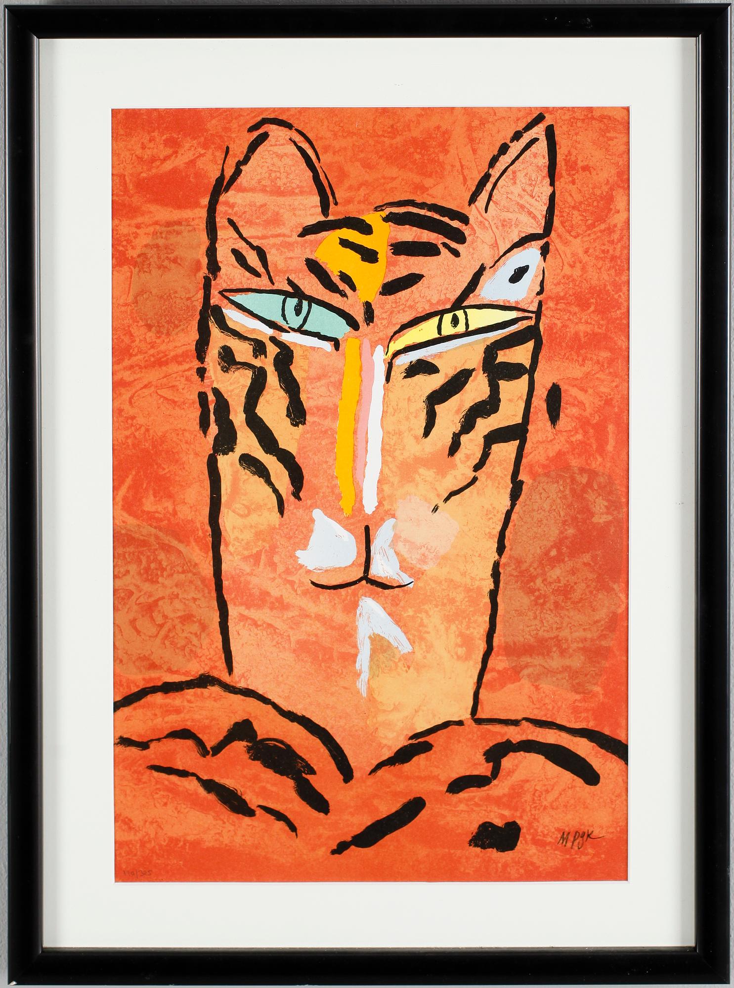 MADELEINE PYK, färglitografi, signerad, numrerad 110/325.