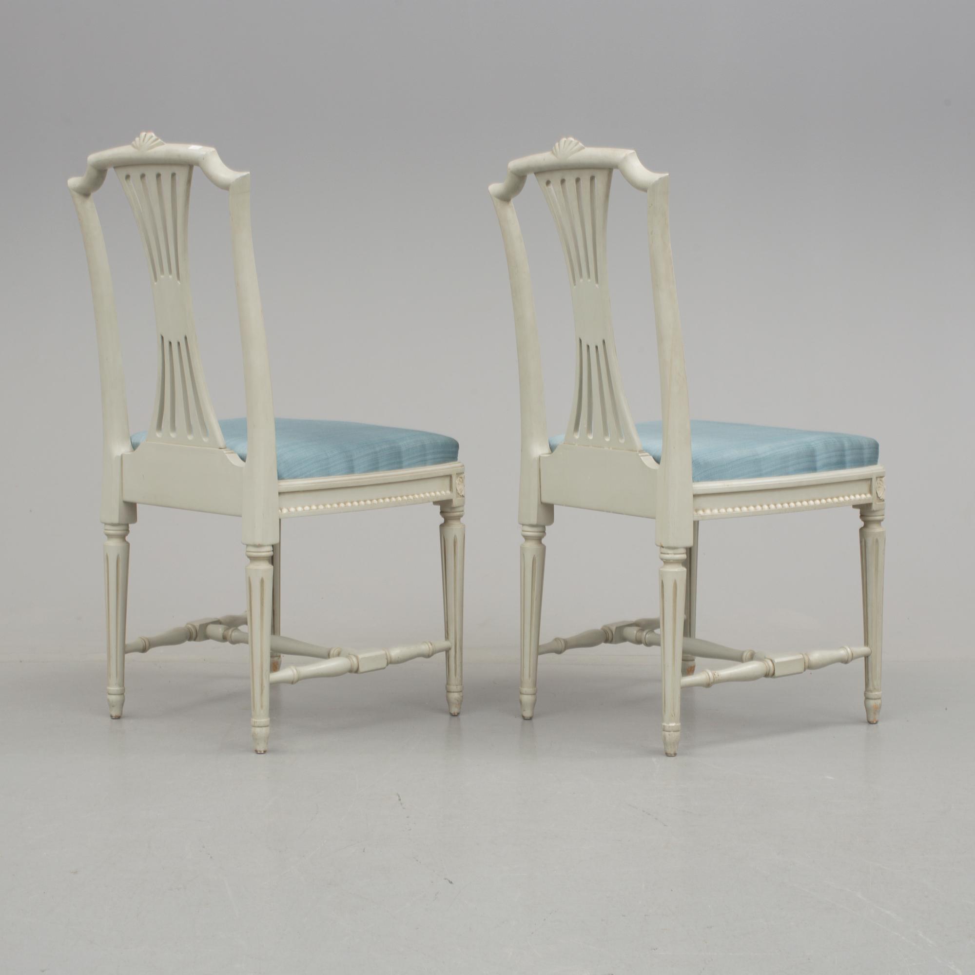 STOLAR, 12 stycken, gustaviansk stil, 1900-tal.
