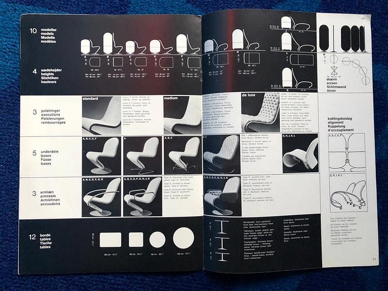 Verner Panton, a lounge chair, "modell H", system 1-2-3
Fritz Hansen, Denmark 1975.