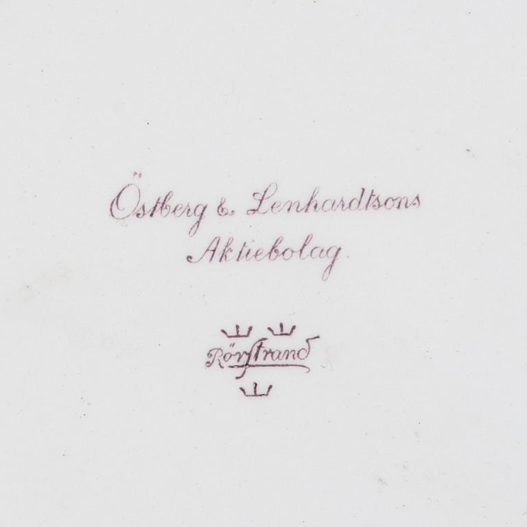 BRICKA, flintgods och patinerad mässing, Östberg & Lenhardtsons Aktiebolag, Rörstrand, sekelskiftet 1800/1900.