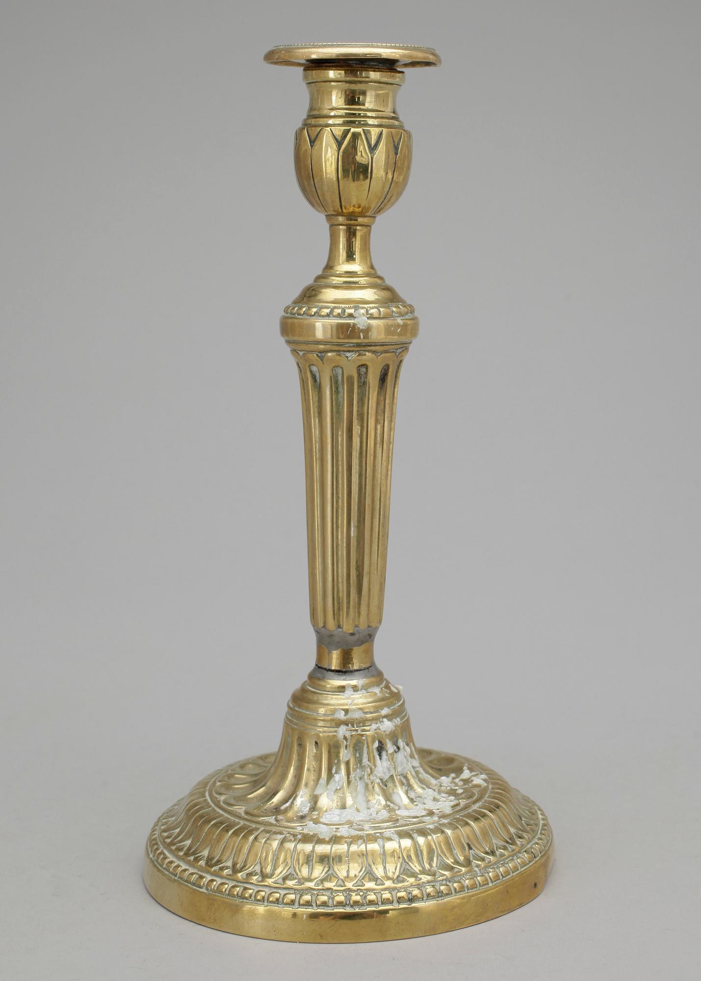 LJUSSTAKE, mässing, 1800-tal.