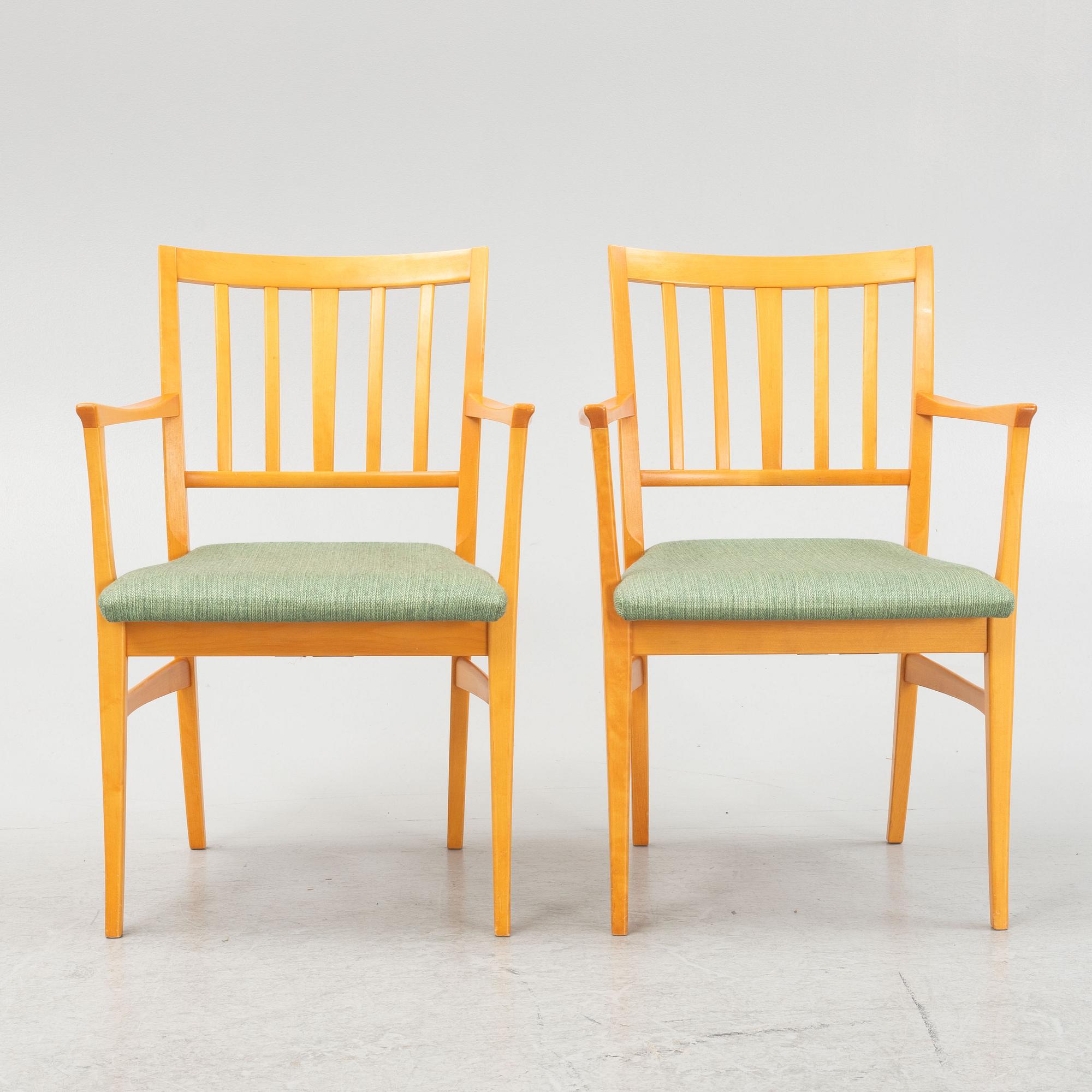 Carl Malmsten, a pair of 'Talavid' chairs, O.H. Sjögren, second half of the 20th Century.