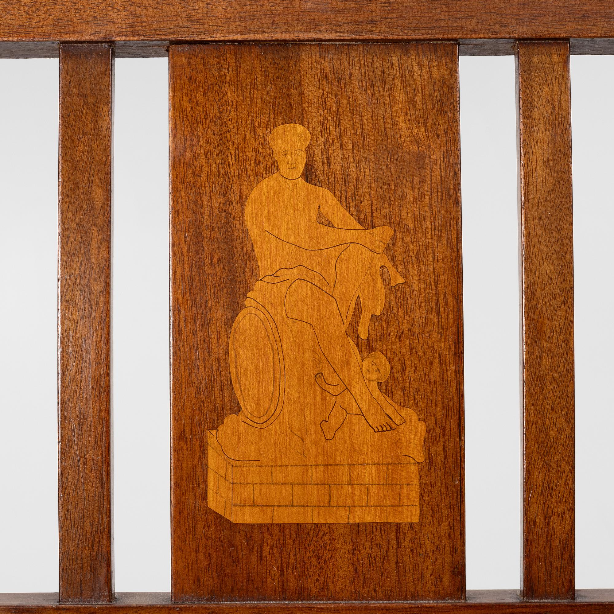 Karmstolar, ett par, empire, Sydsverige, 1800-talets första hälft.