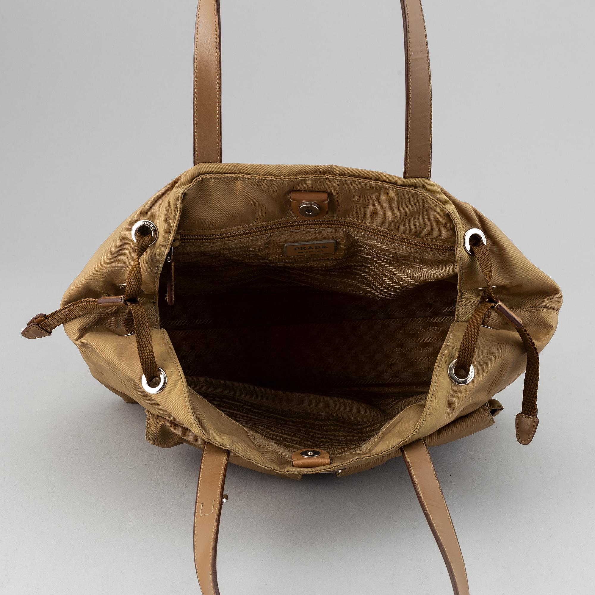 Prada, a nylon handbag.