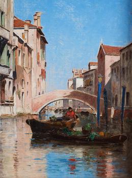 Wilhelm von Gegerfelt, Sunny day on the canal, Venice.