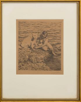 ANDERS ZORN, etching signed.