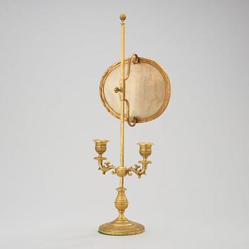 LÄSLAMPA, för två ljus. Ryssland, 1820/30-tal.