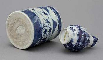 MUGG och KANNA, porslin, Kina, 1700/1800-tal.