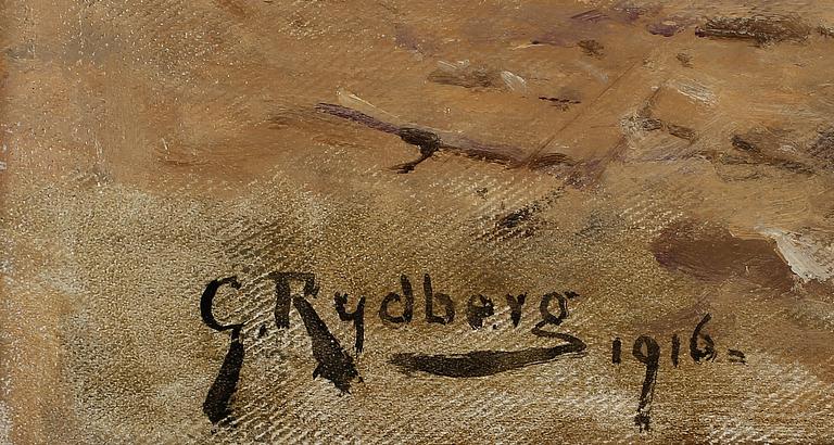 GUSTAF RYDBERG, olja på duk, signerad och daterad 1916.