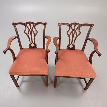 A pair of Chippendale mahogany chairs.