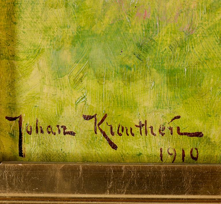 JOHAN KROUTHÉN, olja, signerad och daterad 1910.