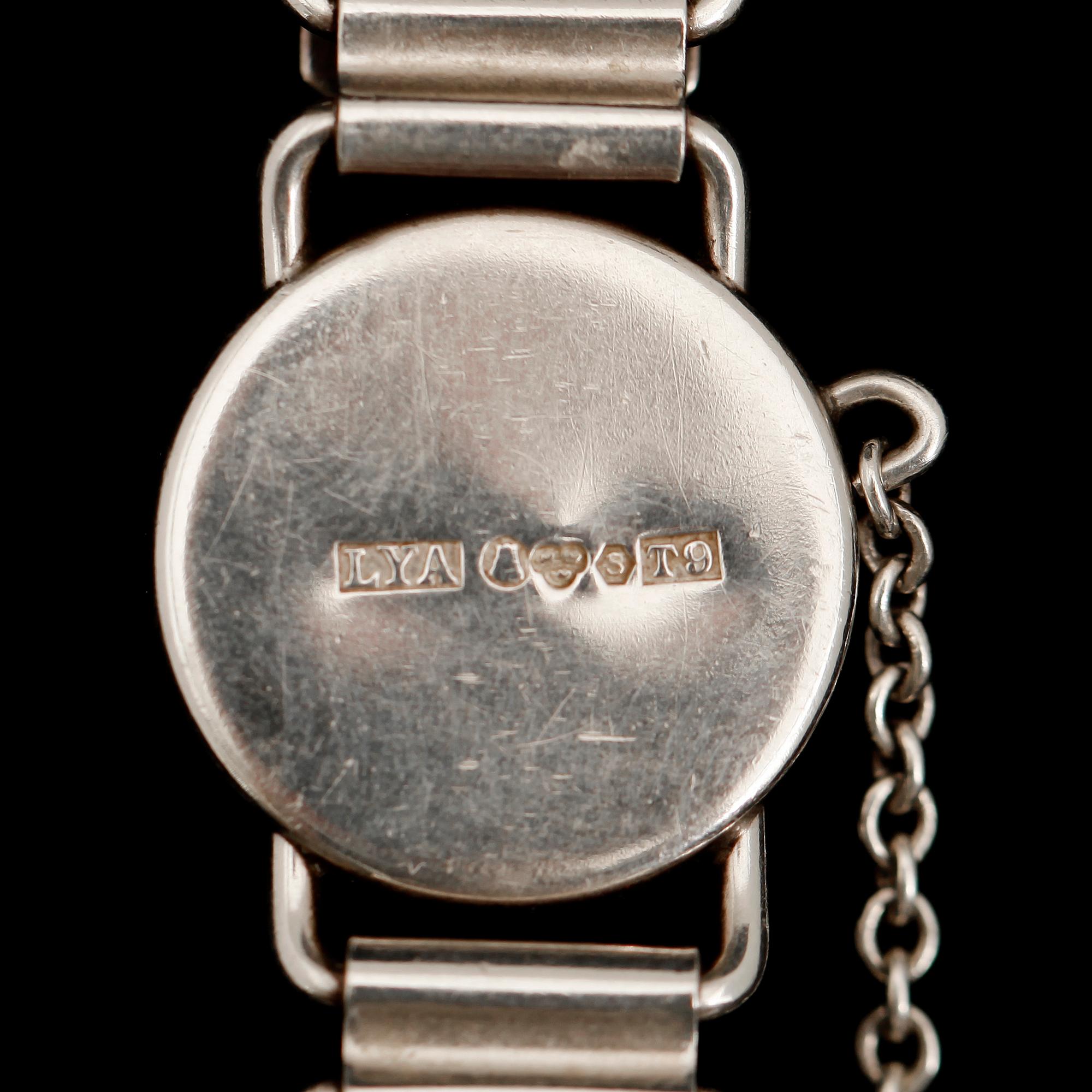 ARMBAND, sterlingsilver och porfyr, Stenlya, 1969.