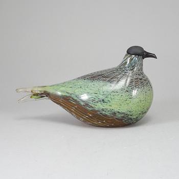 OIVA TOIKKA, lasilinti, Labbe (Kihu), numeroitu 57/3000 signeerattu OivaToikka Nuutajärvi, Notsjö.