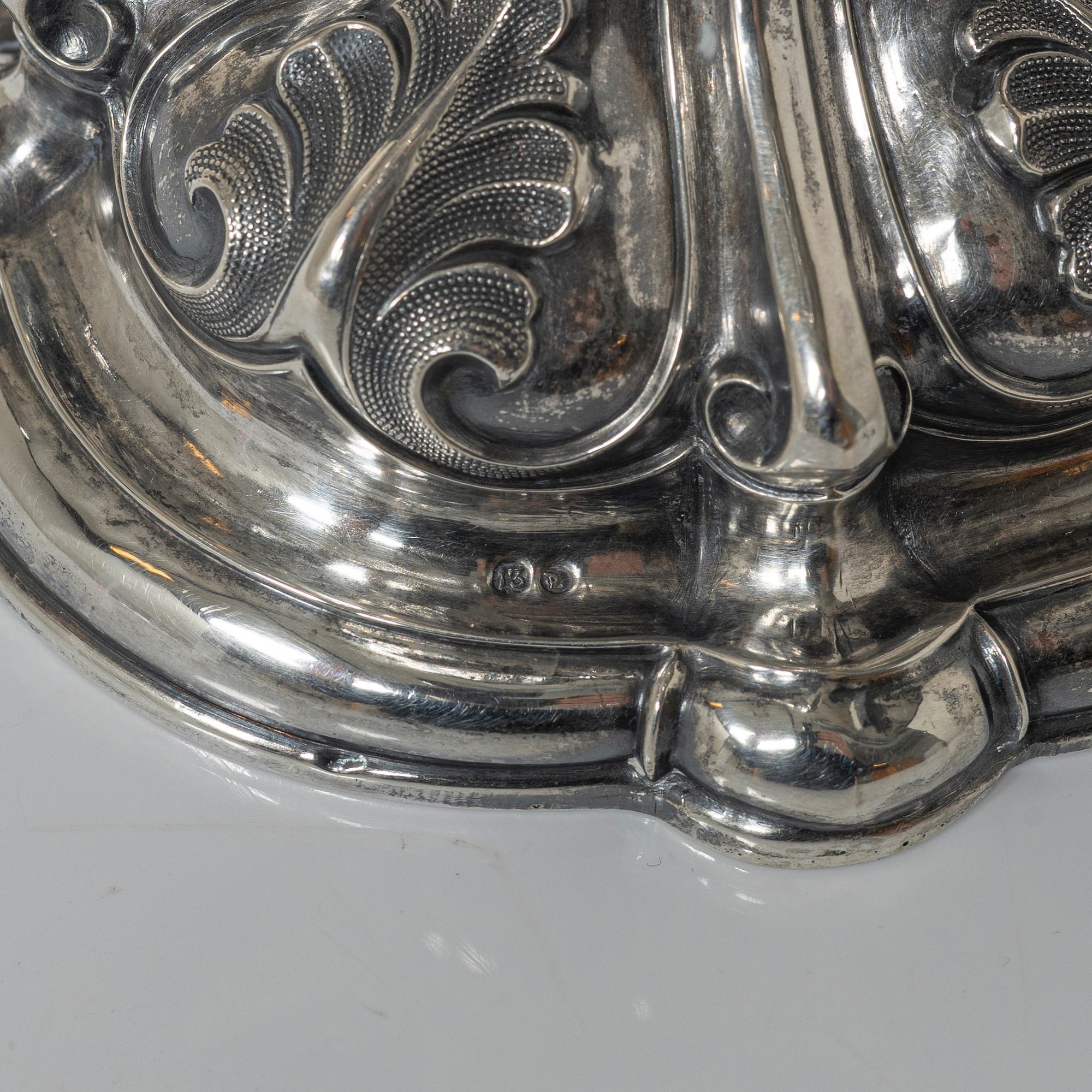 A silver goblet, possibly German, 19th Century.