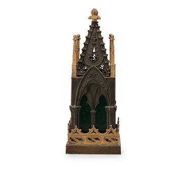 572. A Neo-Gothic 19th century bronze lantern.